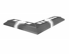 Profil balkónový rohový Retek hliník lakovaný antracit 1×1 m