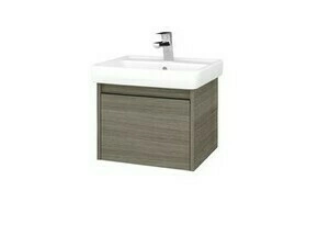 Skříňka umyvadlová Dřevojas BONO SZZ 55 Cafe/Cafe vč. umyvadla Q