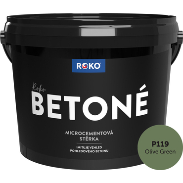 Stěrka dekorativní Roko Betoné P119 Olive Green 14 kg