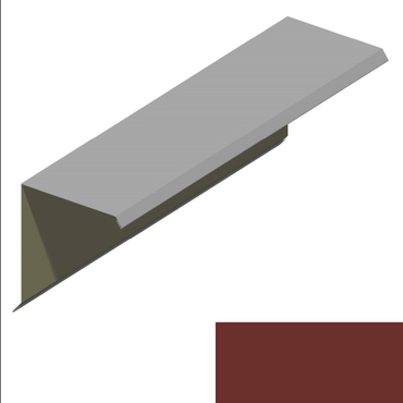 Ukončení pultové střechy RS312S-75 SP 25 RAL 3009 cihlově hnědá