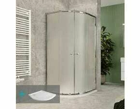 Kout sprchový s vaničkou Mereo Kora Lite 900×900 mm chrom/Grape R550