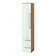 Skříňka vysoká levá EBS Pure 330×1 630×330 mm bílá/dub PUREV33DL