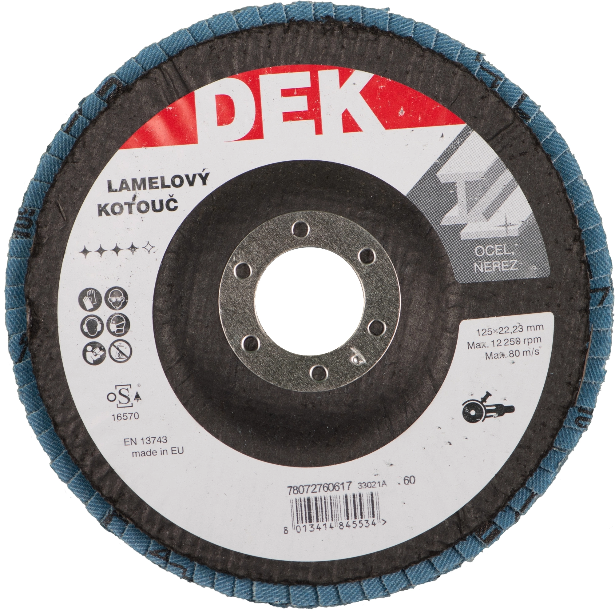 DEK Kotouč brusný lamelový DEK 125×22,23 mm 60