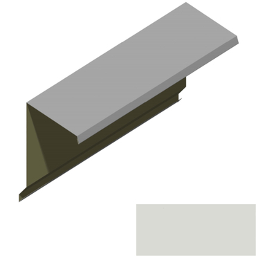 Ukončení pultové střechy RS360A-60 SP 25 s okapnicí RAL 9002 šedobílá