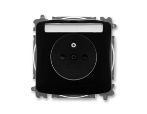 Zásuvka 230 V jednonásobná ABB Tango s popisovým polem černá