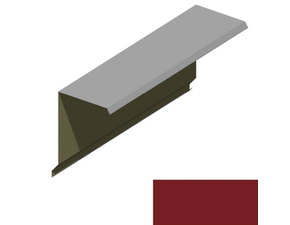 Ukončení pultové střechy RS360A-75 SP 25 s okapnicí RAL 3011 červenohnědá