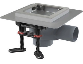 Vpust podlahová Alca APV130 130×130 mm DN 50 boční SMART, bez mřížky