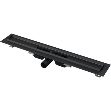 Žlab sprchový nerezový Alca APZ101BLACK-1450 LOW černý matný