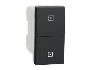 Ovládač tlačítkový žaluziový Schneider Electric Unica Nová 1 modul antracit