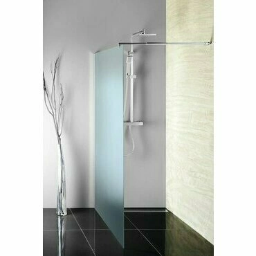 Stěna pevná Aqualine Walk-In 900 mm leštěný hliník/brick sklo