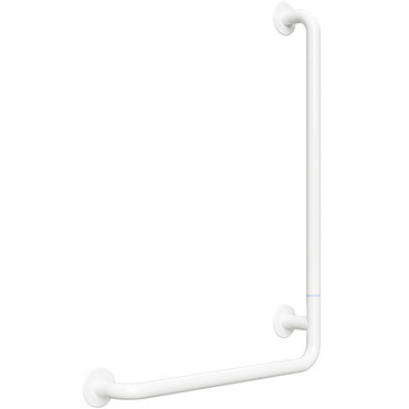 Držadlo nástěnné opěrné Bemeta Help 890 mm pravé s krytkou, skládané bílé