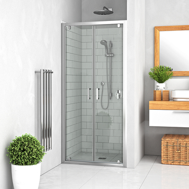 Dveře sprchové dvoukřídlé Roth LLDO2 1000 mm, LEGA LINE, Intimglass
