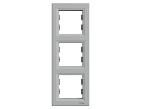 Rámeček Schneider Electric Asfora trojnásobná aluminium