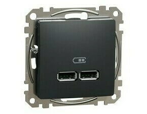 Zásuvka nabíjecí USB Schneider Sedna Design 2× USB A antracit