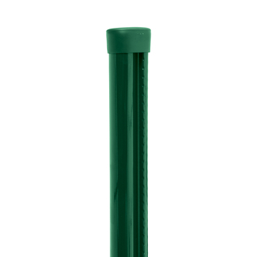 Sloupek kulatý s montážní lištou Pilclip Zn + PVC zelený průměr 48 mm výška 3,0 m
