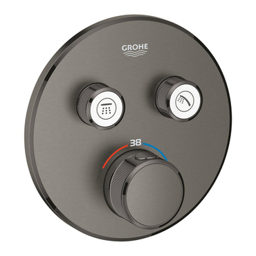 Díl nadomítkový Grohe Grohtherm SmartControl s 2 ventily kartáčovaný Hard Graphite 29119AL0