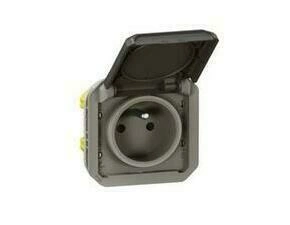 Zásuvka 230 V jednonásobná Legrand Plexo antracit