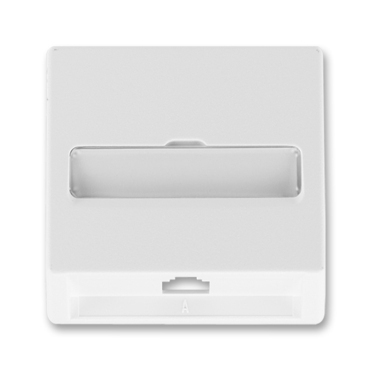 Kryt zásuvka telefonní jednonásobná s popisovým polem ABB Classic jasně bílá