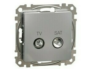 Zásuvka anténní koncová Schneider Sedna Design TV/SAT 4 dB aluminium