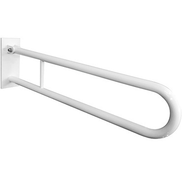 Úchyt sklopný ve tvaru U Bemeta Help 813 mm s krytkou bílá