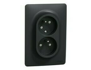 Zásuvka 230 V dvojnásobná Schneider Electric Unica Nová antracit