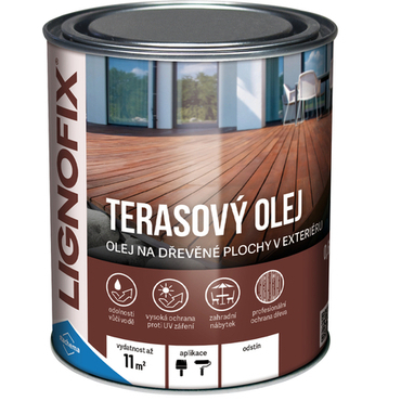 Olej terasový Lignofix bezbarvý, 5 l