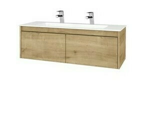 Skříňka umyvadlová Dřevojas BONO SZZ2 120 Arlington/Arlington vč. umyvadla Pura (2 baterie)