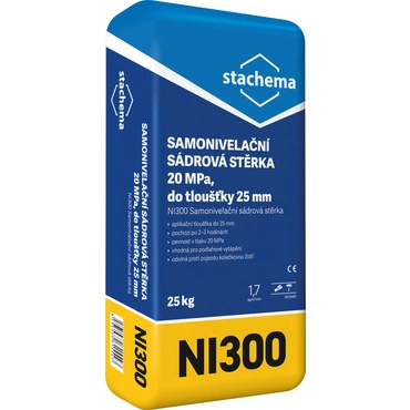 Stěrka samonivelační sádrová Stachema NI300 25 kg