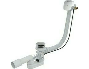 Sifon pro hydromasážní vany Alca A566-273133-100 s napouštěním přepadem kov, chrom-lesk velká zátka
