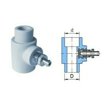Nátrubek Pipelife PP-R 32 s vypouštěním