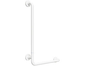 Držadlo nástěnné opěrné Bemeta Help 890 mm levé s krytkou, skládané bílé