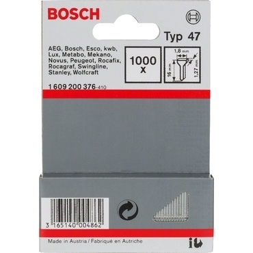 Spony Bosch typ 47 1,8×1,27×16 mm 1 000 ks