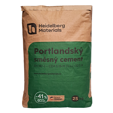 Cement portlandský směsný Heidelberg Materials CEM II/B-M(V-LL) 32,5 R 25 kg