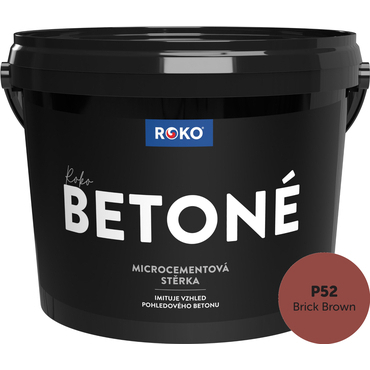 Stěrka dekorativní Roko Betoné P52 Brick Brown 14 kg