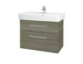 Skříňka umyvadlová Dřevojas Q MAX SZZ2 80 Cafe/Cafe vč. umyvadla Q