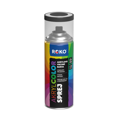 Barva akrylová vrchní Roko AKRYCOLOR Sprej grafitová šedá, 400 ml