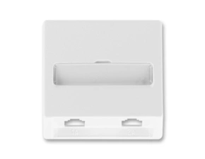 Kryt zásuvka telefonní dvojnásobná s popisovým polem ABB Classic jasně bílá