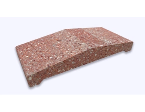 Stříška plotová štípaná CS Blok 40 červená 230×500×84 mm