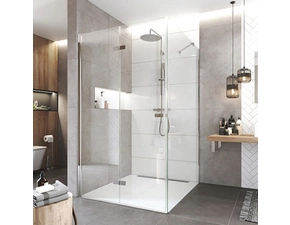 Dveře sprchové + boční stěna Mereo Novea CK11813ZL 800×800 mm levé chrom/čiré sklo