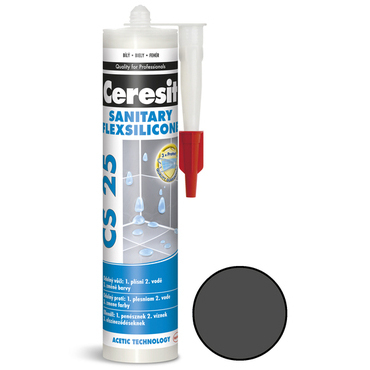 Tmel silikonový sanitární Ceresit CS 25 graphite 280 ml