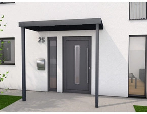 Stříška vchodová se sloupky Guttavordach BS PLUS-L XL LED strip antracit 2 500×1 250 mm