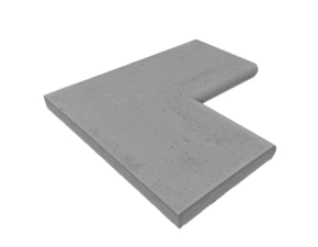 Lem bazénový vnitřní roh Presbeton VERTO reliéfní šedá 600×600×45 mm