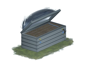 Záhon zahradní s pařeništěm a závlahou KAROTEN výška 60 cm 80×130 cm