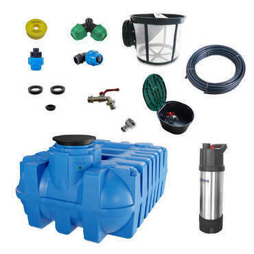 Sestava nádrže na dešťovou vodu Aquanix Iris 8000 l Standard pro zálivku zahrady