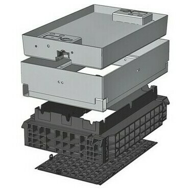 Šachta kabelová Langmatz EK368 poklop D400 ocelový – zádlažba