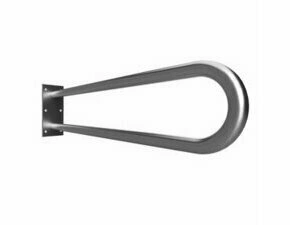 Madlo podpěrné ve tvaru U Bemeta Help 850 mm bez krytky nerez matný