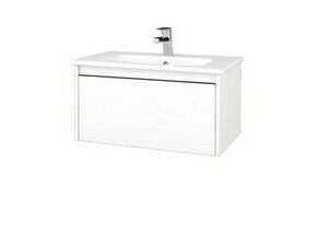 Skříňka umyvadlová Dřevojas BONO SZZ 80 bílá mat/bílá mat vč. umyvadla Euphoria