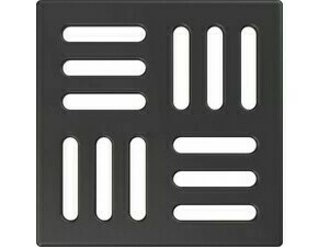Mřížka designová Alca MPV004 102×102 mm nerez černá mat