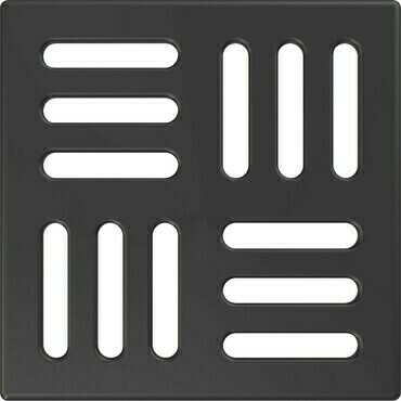 Mřížka designová Alca MPV004 102×102 mm nerez černá mat