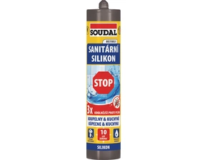 Silikon sanitární Soudal STOP bílý 280 ml